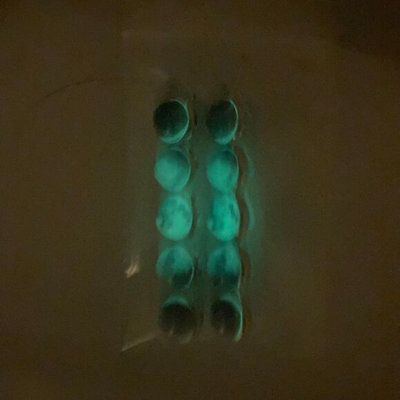 GLOW in the Dark Moon Phases Dangle Earrings - Picture 6 of 8